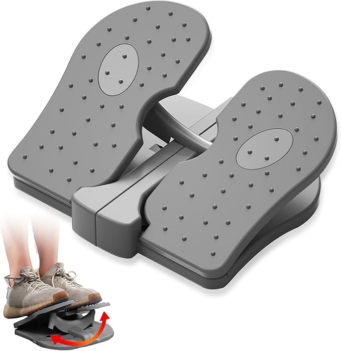 Mini Stepper Trainer, Reinforced Nylon Foot Stepper Exercise Machine Quiet Stair Stepper Foldable Leg Exerciser Peddle for Home Office