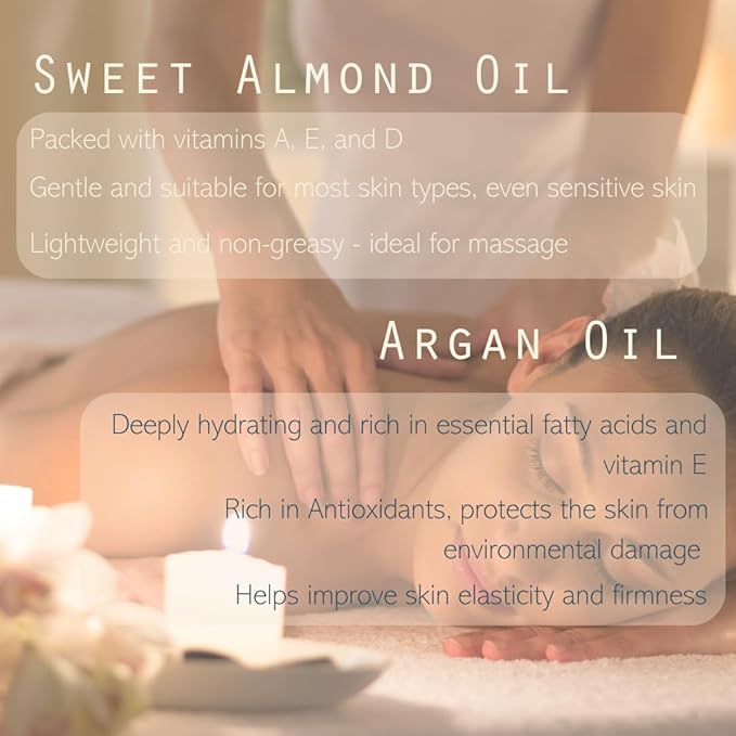The Ilex Wood - Relax - Vegan Natural Soothing Spa Massage Oil, Handmade - 3.38 fl oz (100ml)