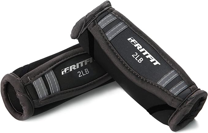 RitFit Soft Hand Weights Set - 0.5/0.75/1/1.5/2 LBS (1 Pair) Walking Dumbbell for Women & Men with Reflective Straps - Jogging, Running, Physical Therapy, Aerobics - Pink Orange Blue Grey Black