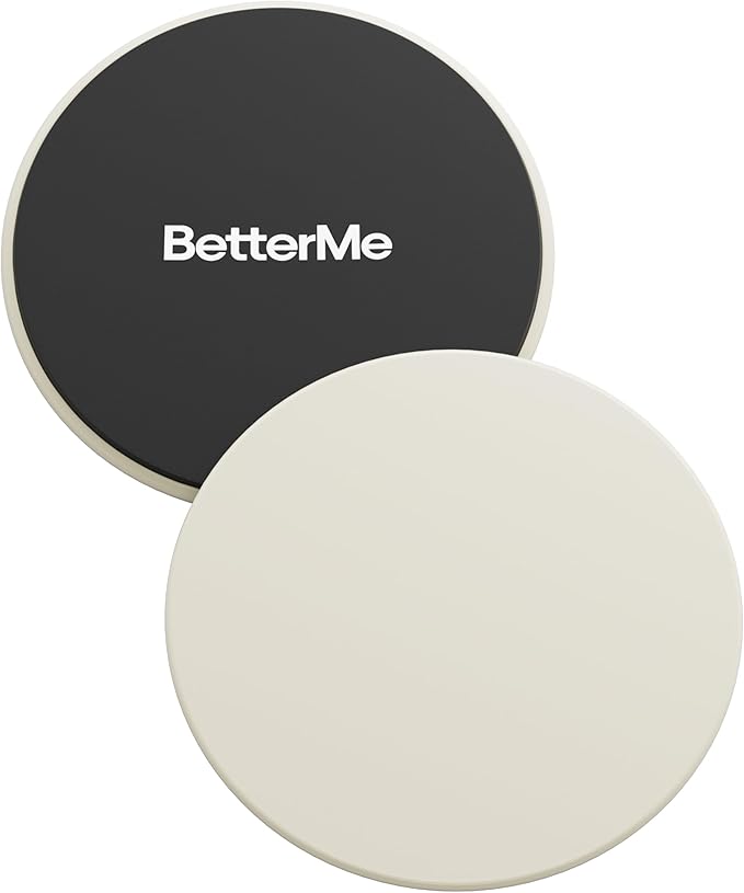 BetterMe Pilates Sliders – Dual-Sided Exercise Sliders for Core Training – Compact Workout Gliders for Home Fitness, Abs & Full Body Workouts