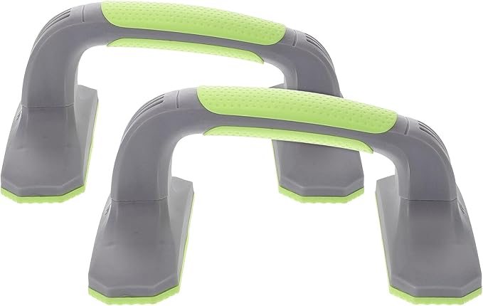 GALPADA Push Up Bars Hand Stand Trainers 2pcs Plastic Non-Slip Strength Training Pushup Stands for Home Gym Floor Workout Fitness Exercise Equipment