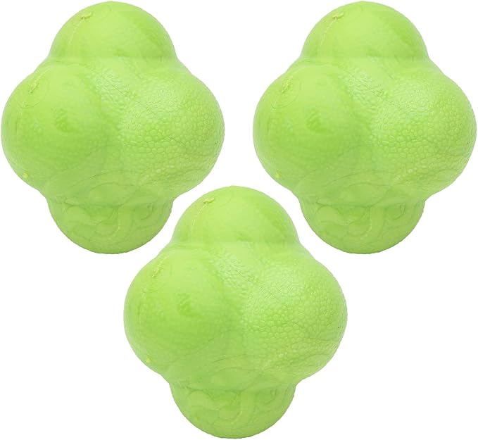 Reaction Ball, 3Pcs Hex Bounce TPR Balls for Hand Eye Coordination Training, Agility Drills for Baseball Football Basketball Soccer