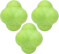 Reaction Ball, 3Pcs Hex Bounce TPR Balls for Hand Eye Coordination Training, Agility Drills for Baseball Football Basketball Soccer