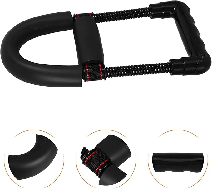 Vaguelly Grip Strengthener and Hand Exerciser for Men, Wrist and Forearm Strength Training Device, Compact Black Handgrip Strength Trainer for Arm Wrestling and Workout