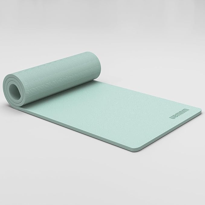 10 mm Yoga Mat 72"x26" TPE Non-Slip Exercise Mat 0.4" Thick, Easy-to-Carry Fitness Mat for Yoga, Pilates & Workout, Professional Mat, Made with Recyclable Material, Durable, Easy to Clean