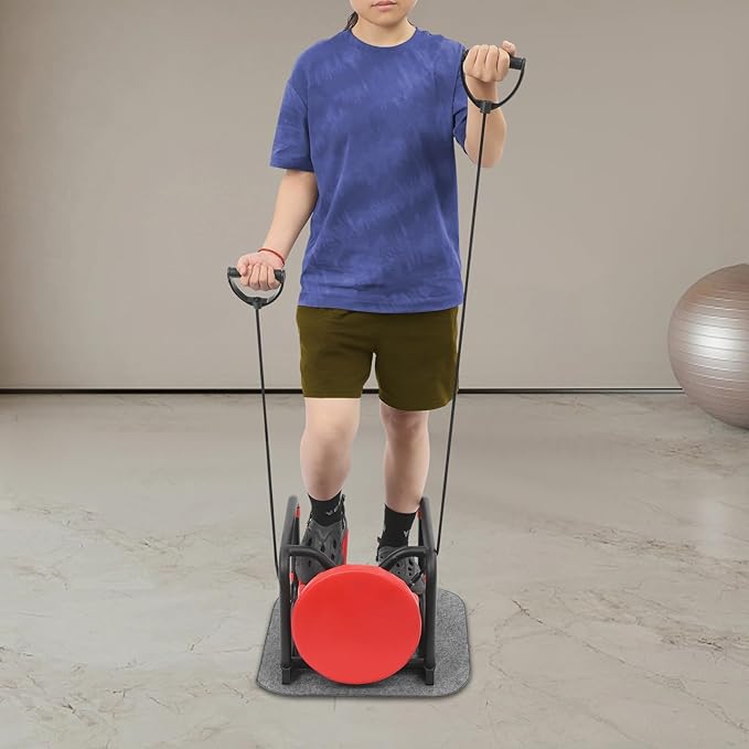 Multi-Function Stepper with Seat, Stair Stepper with Resistance Bands, Mini Sport Stepper Hydraulic Rock Stepper Workout Equipment for Home, Apartment, Office