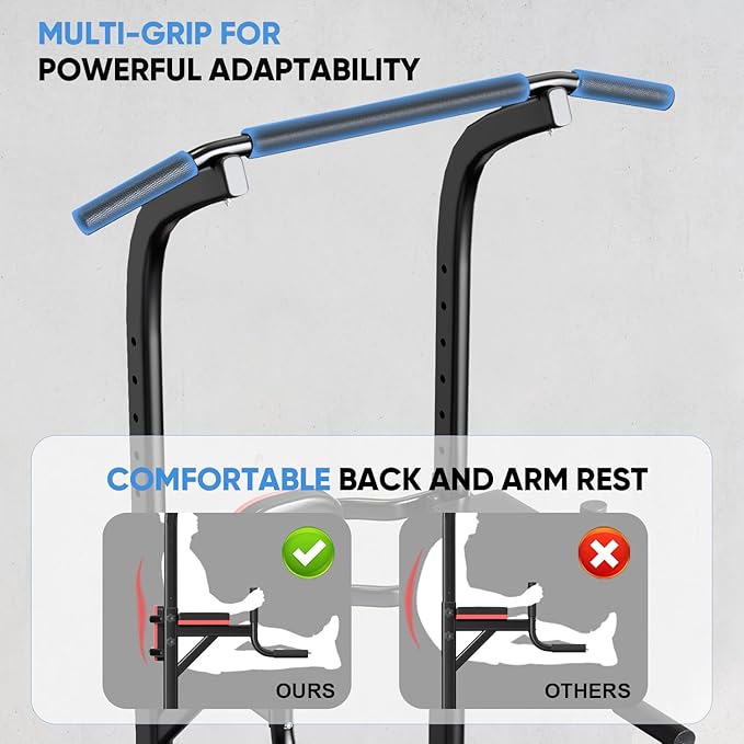 ZENOVA Pull Up Bar, Multi-Function Pull Up Dip Bar Station, Home Gym Workout Strength Training Equipment for Men Women Muscle Building