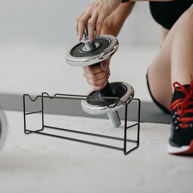 Dumbbell Holder Stand Compact Dumbbell Rack for Home Gym Strength Training Weight Storage Rack 15.74X5.90X3.93In Fitness Equipment Organizer