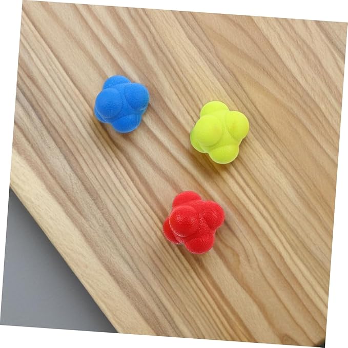 Toyvian 6pcs Reaction Speed Training Balls Enhance Hand Eye Coordination and Reflexes for Sports and Fitness and Elastic Reaction Balls for Kids and Adults