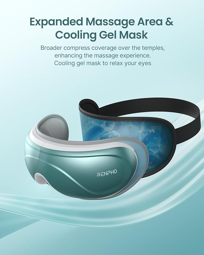 RENPHO Eye Massager with Heat and Cooling, Birthday Gifts for Mom Dad Women Men Heated Eye Mask for Migraine Relief Reduce Strain Improve Sleep Eyeris 2