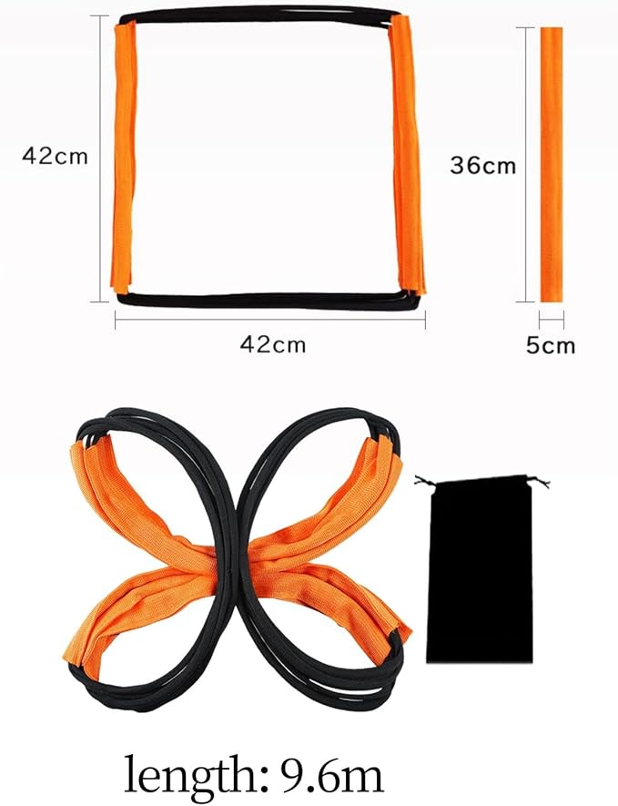 Football Agility Ladder Workout Ladder Coordination Folding Stairs with Carry Bag Training Equipment Agility Training Ladder