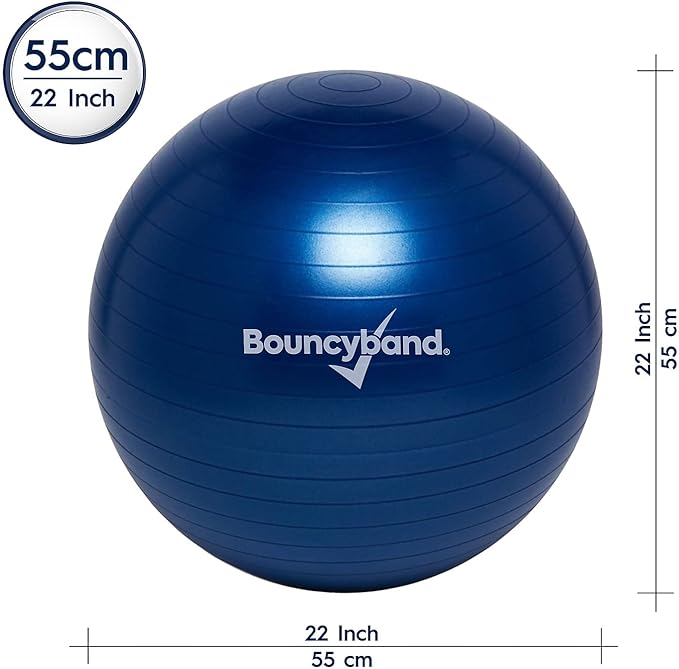 Bouncyband Balance Ball – Create Flexible Seating to Improve Focus at School, Office, or Home with This No-Roll Weighted Ball