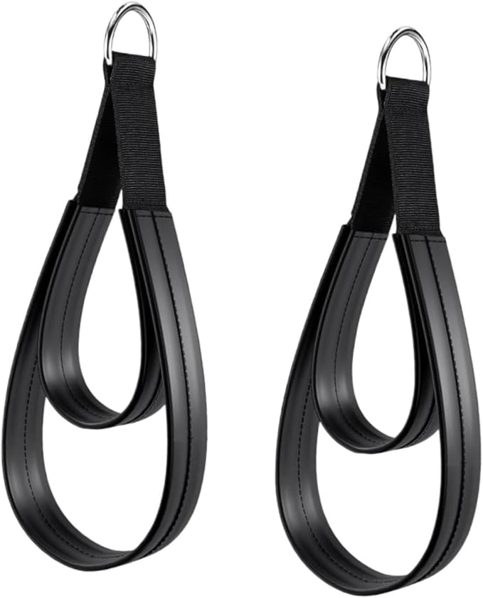 2 Double Loop Pilates Reformer Straps with Comfortable Rings for Arm Training for Beginners.