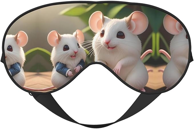 Mother and Child Rats Head-Mounted Double-Sided Light-Blocking Sleeping Eye mask to Protect Eyes and Relieve Eye Fatigue