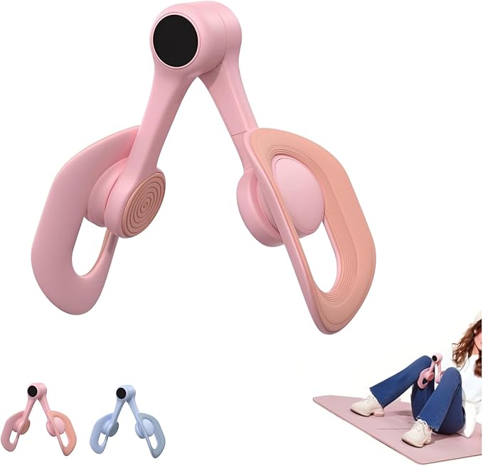 Thigh Trainer, Pelvic Floor Muscle Trainer, Inner Workout 360°Rotation Equipment for Home Gym, with Smart Digital Display Count Shape Your arm/Leg/Butt (Pink)