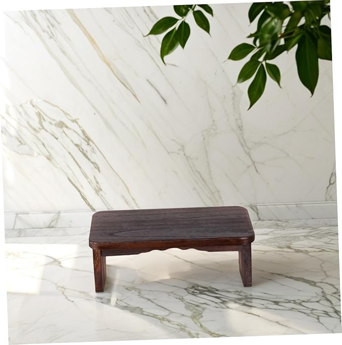 Wooden Meditation Stool Portable Foldable Kneeling Bench for Meditation Tea and Prayer Non-Slip Design Comfortable Cushion and Compact Size