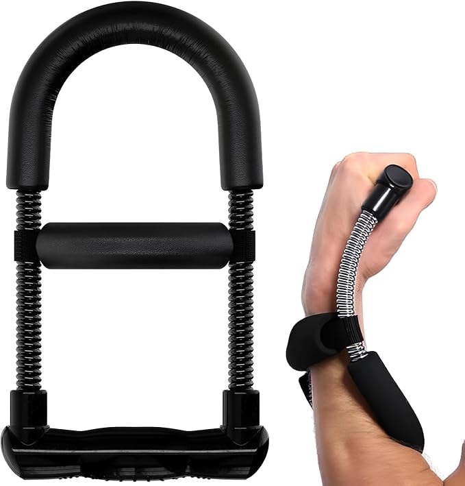 FixFit Forearm Strengthener Forearm Wrist Strengthener Exerciser with Adjustable Tension for Improving Strength - Hand Developer Arm Grip Workout Strength Trainer Home Gym Workout Equipment for Starter and Pro