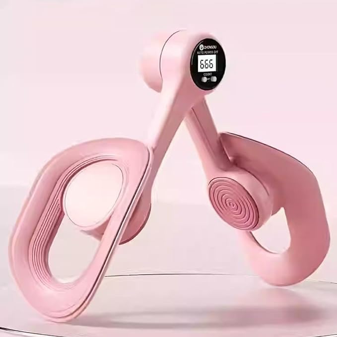 Mireva Fit Pelvic & Thigh Trainer for Women - 360° Rotatable Kegel Exerciser with Smart Display, Pelvic Floor Toner for HIPS, Glutes & Legs (Pink)