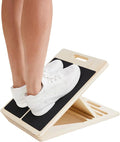 Portable Wooden Slant Board for Calf Stretching, Adjustable 5-Angle Incline Board for Ankle, Heel & Foot Exercise, 400lb Capacity, Includes Training Poster