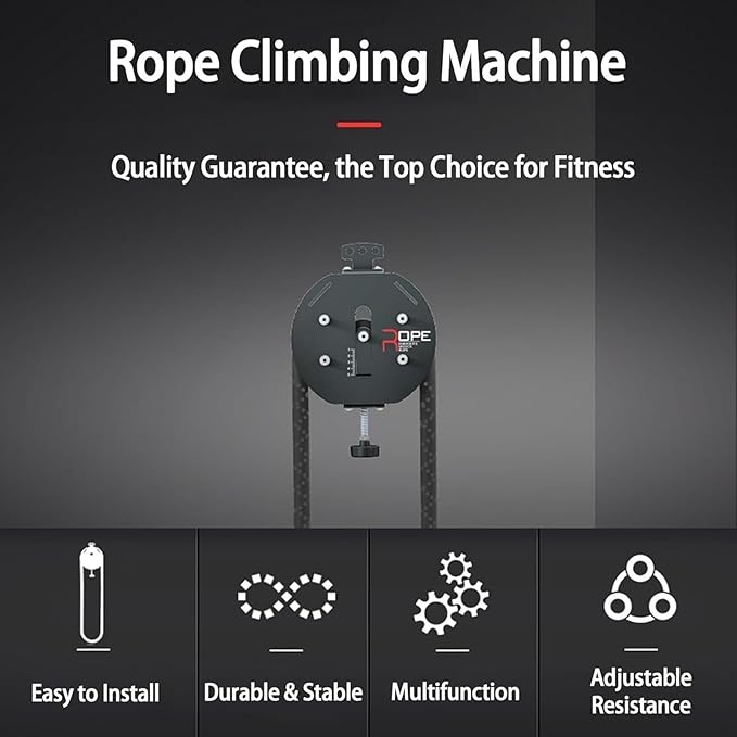 Endless Rope Trainer,Portable Cable Pulley System, Pulley Rope Climbing Machine with Adjustable Resistance, Ideal for Home Gym Enthusiasts Beginners, Rehabilitation Patients