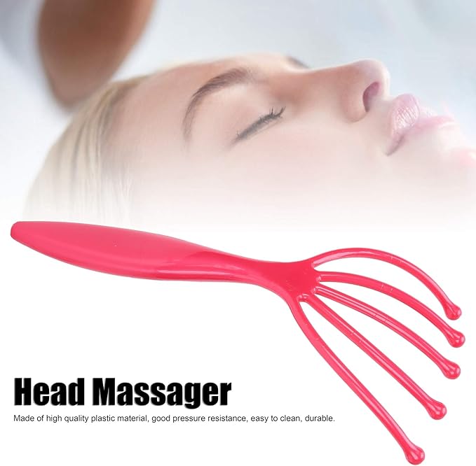 Agatige Head Massager Claw, Protable Plastic Handheld Scalp Massager Hair Growth Head Scratcher Stress Relief Deep Relaxation Tools for Home Spa Office Travel Use (1PCS)
