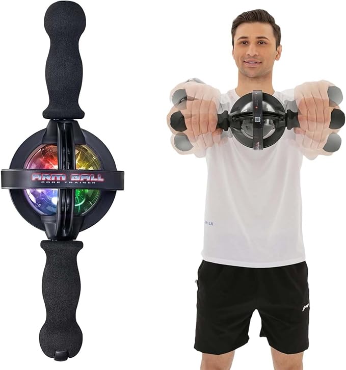 Arm Gyro Ball Core Trainer for Stronger Arm Bones and Muscle - Fitness Gyroscopic, Wrist Ball Gyro, Arm Strength Exerciser, Arm Hand Muscle Trainer Device