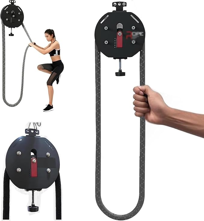 Suspension Endless Rope Pulley System, Endless Rope Trainer, Portable Cable Pulley Machine with Adjustable Resistance, Suspended String Climbing Machine For Home Gym For Arm Back Grip Training