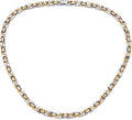 Titanium Gold & Silver Gradient Magnetic Necklace for Men & Women, Fashion Jewelry