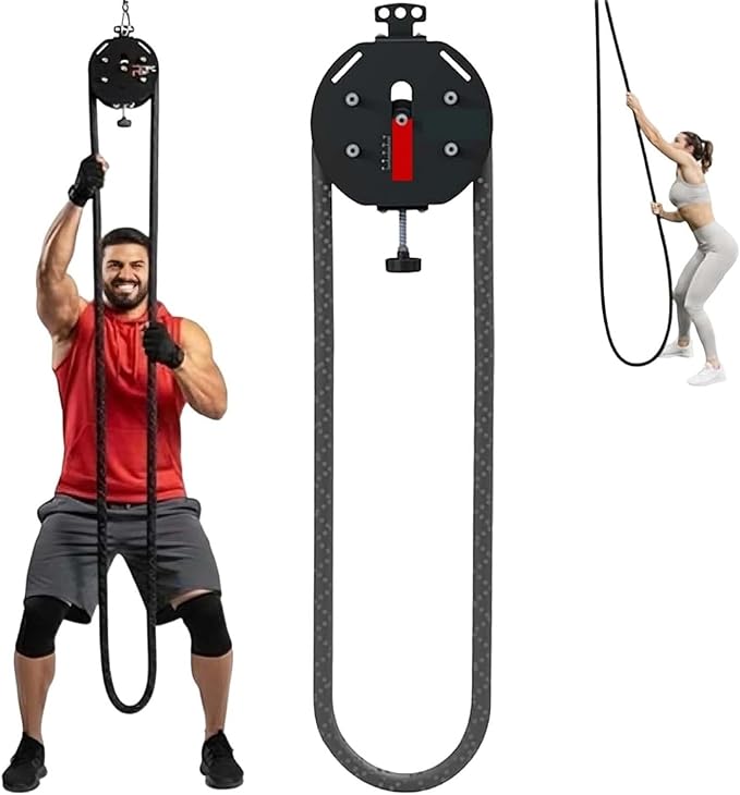 Endless Rope Trainer Machine, Arm Workout Equipment with Adjustable Resistance, Integrates Pulley Rope Puller Fitness String Trainer & Resistance Training Machine for Home Gym Versatility
