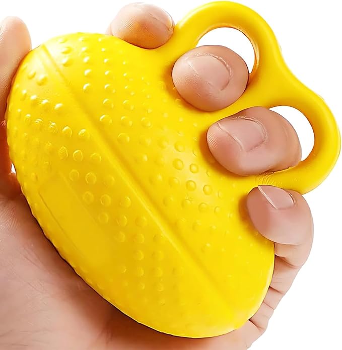 Hand Grip Strength Trainer,Finger Exerciser Balls for Hand Therapy,Stress Relief Balls for Adults(Yellow)