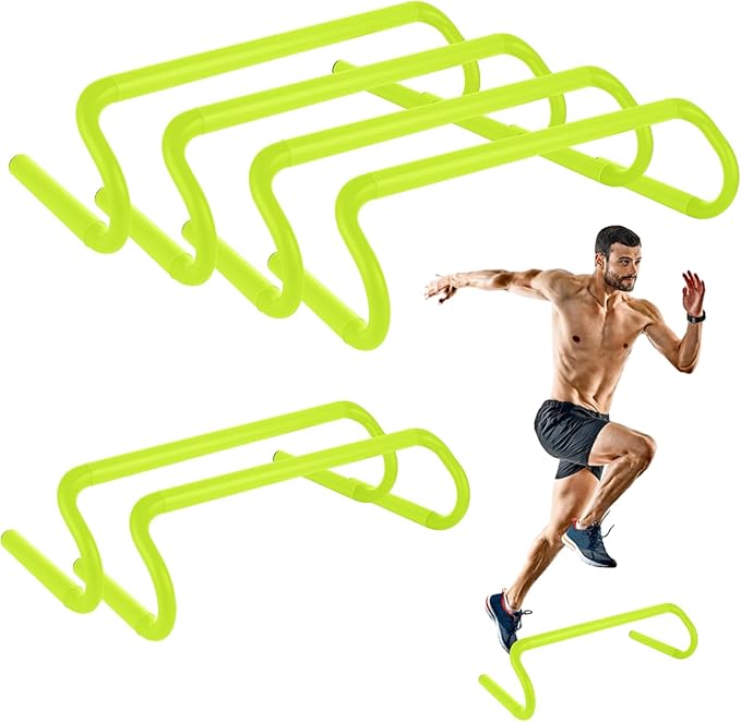 6 Pcs Speed Agility Training Hurdles, 6'' Detachable Agility Training Hurdles, Speed Training Agility Hurdles for Athletes, Soccer Training