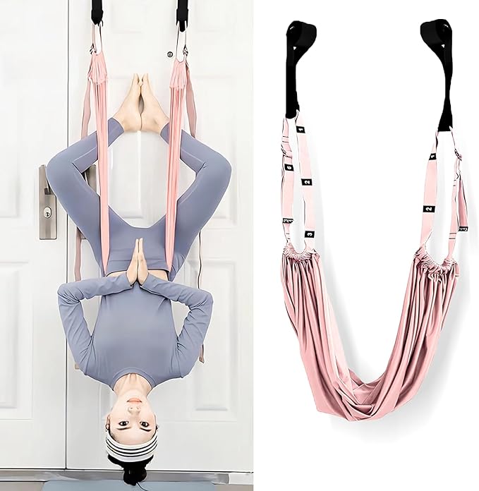 Leg Stretcher Strap - Yoga Stretching Strap,Yoga Door Swing,Backbend Training Rope with Door Anchor, Flexibility Trainer Stretching Equipment Assist Stretch Strap for Fitness Gymnastics Dance Aerial Ballet (purple)