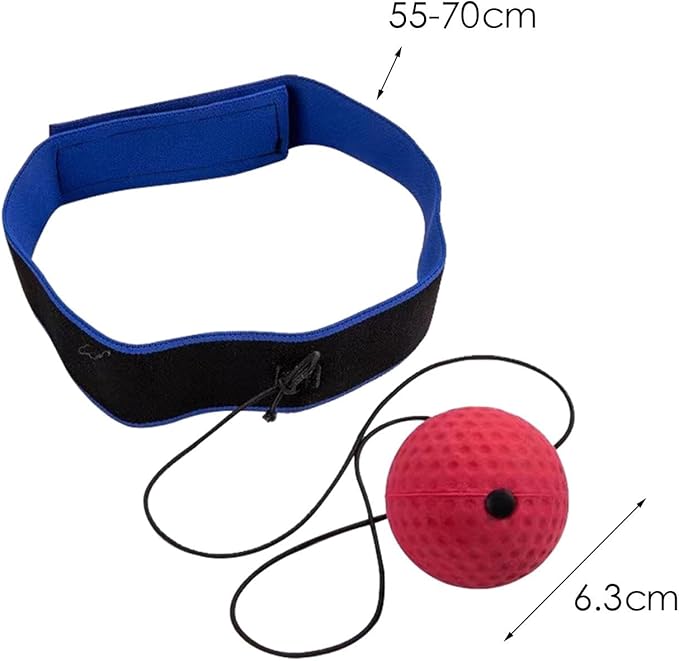 Boxing Reflex Ball Headband Set Adjustable Reaction Balls Boxing Ball on A String, Punch Fight Ball for Exercises, MMA