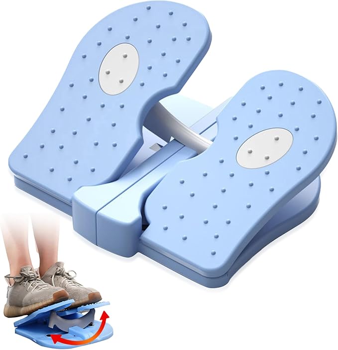Mini Stepper Trainer, Reinforced Nylon Foot Stepper Exercise Machine Quiet Stair Stepper Foldable Leg Exerciser Peddle for Home Office