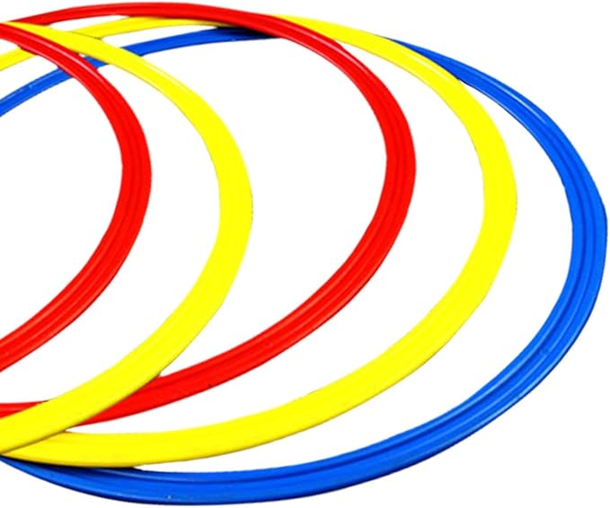 Agility Training Rings Sturdy Practical Multipurpose Portable Home Gym for Athlete Kids Soccer Trainer Badminton Sports, 30cm 5 Pieces