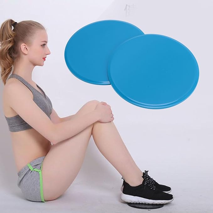 Dual Sided Core Sliders for Full Body Workout, 7 Inches 2 PCS, Portable ABS Fitness Equipment for Home Gym and Travel, Build Functional Core Strength