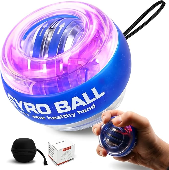 Torque Ball Auto-Start Gyro Ball – Easy Wrist Exercise Ball for Hand Grip, Finger Coordination & Forearm Training (Great for Seniors & Beginners)