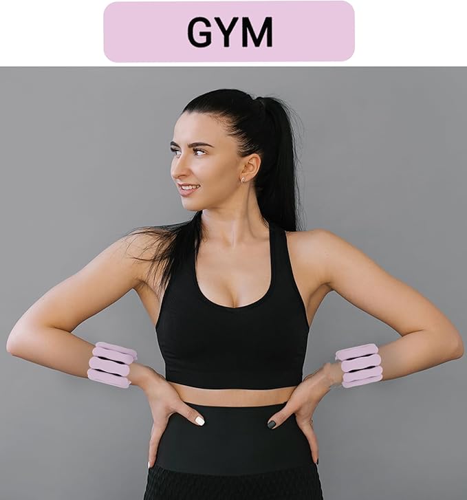 Wrist Ankle Weights for Women Men, Leg Arm Wrist Weights Bangles 1lb*2 2lb*2 Wearable Weights Pilates Weighted Bracelet for Strength Training Walking Swimming Yoga Physical Therapy