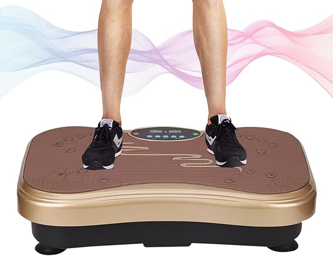 Vibration Plate Exercise Machine 99 Levels Vibration Exercise Machine with Resistance Bands 330lbs Loading Whole Body Shaper Oscillating Vibration Platform