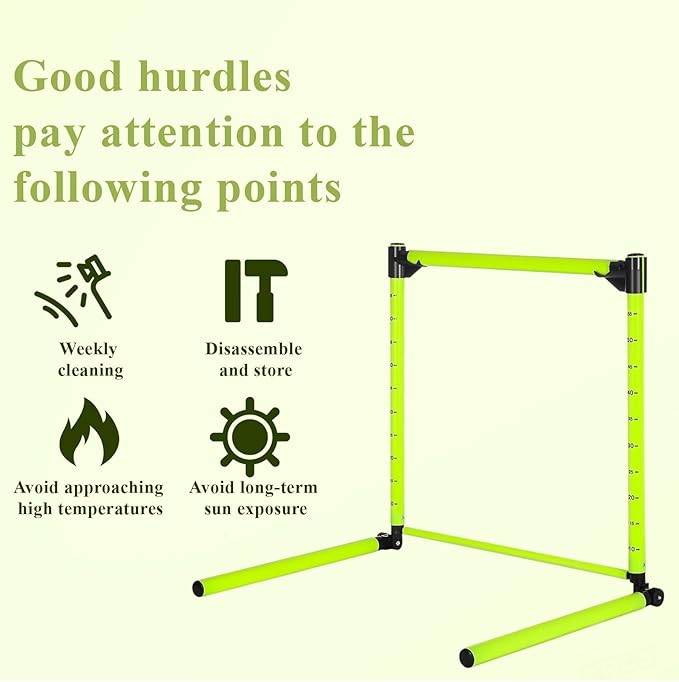 Hurdles Adjustable with Scale 23.62'' Detachable Agility Training Equipment for Track Soccer Football for Athletic Jumping Speed Drills