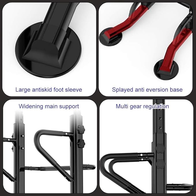 soges Power Tower Adjustable Height Pull Up & Dip Station Multi-Function Home Strength Training Fitness Workout Station