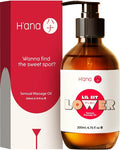 H'ana Sensual Massage Oil for Date Night - Gently Warming, Soothing & Hydrating, Crafted with 100% Pure Vanilla Body Oil for Cozy Moments and Bedtime Therapy (6.76 Fl Oz)