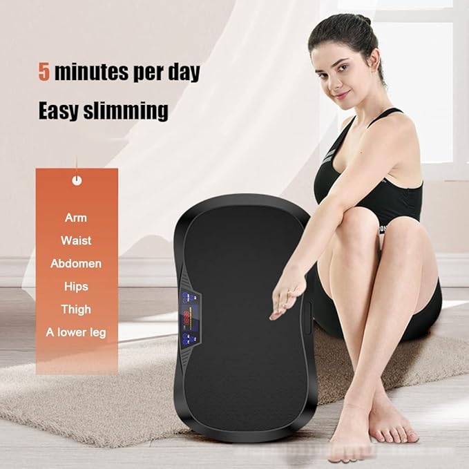 Vibration Platform with Resistance Exercise Band - Vibrating Shaker Power Machine - Equipment for Whole Body Home Fitness - PulsatingTraining