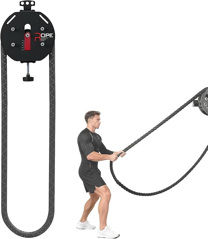 Endless Rope Trainer | Adjustable Resistance Trainer Machine | Suspension Portable Cable Pulley System | Closed-Loop Nylon Rope | Home Gym Pulley System for Interval Resistance Training