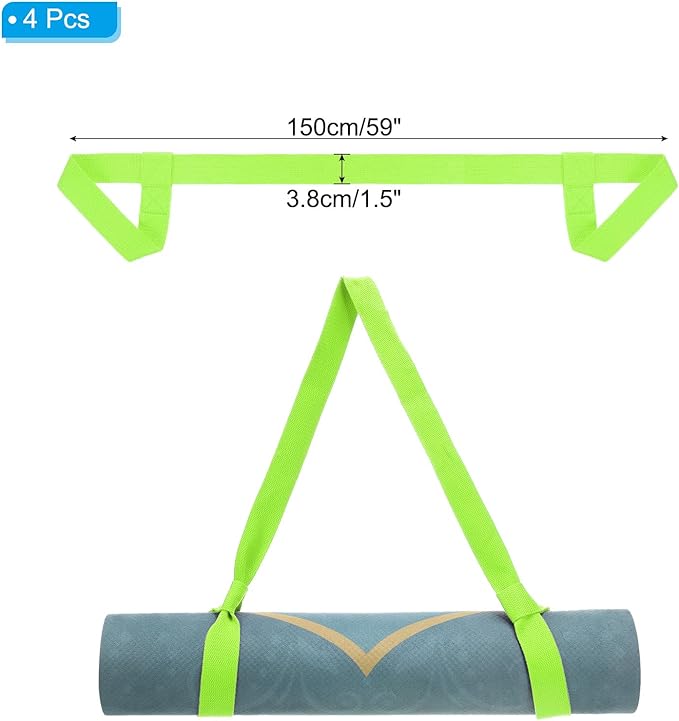 PATIKIL Yoga Mat Strap, Adjustable Yoga Mat Carrier Straps Sling Cotton Anti Slip Mat Holder Stretching Band