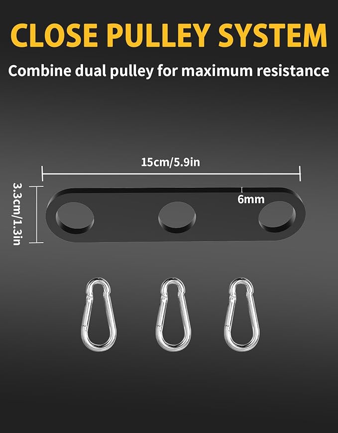 2 to 1 Cable Attachment Adapter,Adjustable LAT Pull Down Bar,Cable Machine Attachments for Gym-6 Inches