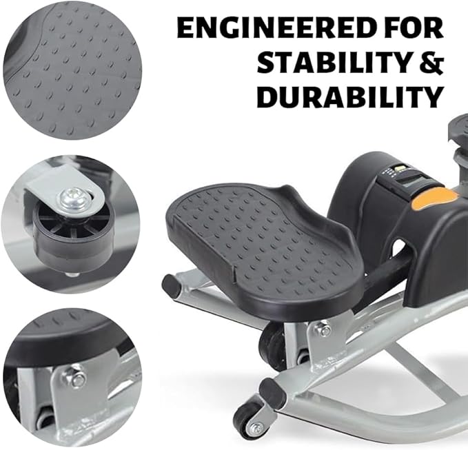 Step Machines Stepper, Lateral Rocking Fitness Stepper, Exercise Machine Side to Side, Tons Abs Twister, Mini Cardio Home Workout Machine, Low-Impact Compact Steppers for Legs, Glutes, Absz