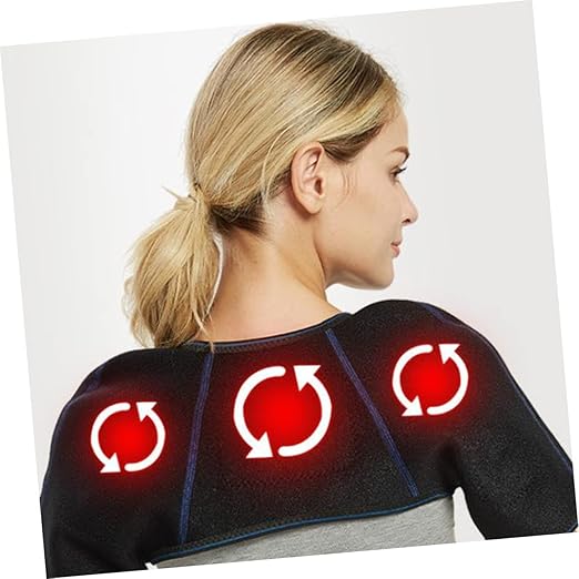 Self-Heating Shoulder Pad L Size Breathable Support Belt Magnetic Therapy Pain Relief Massager for Men and Women for Sports Recovery