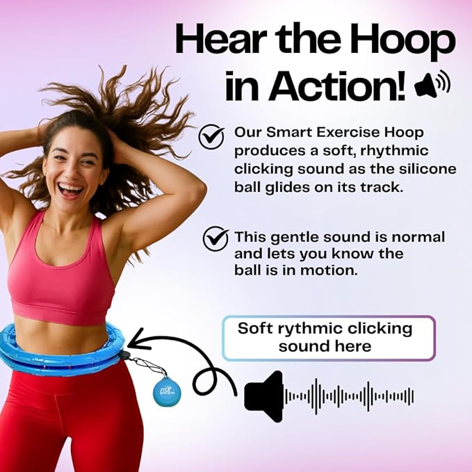 FIT ON FORM Infinity Weighted Hula Hoop for Adults Weight Loss, Smart Exercise Hola Circle Hoop for Women Abs Workout