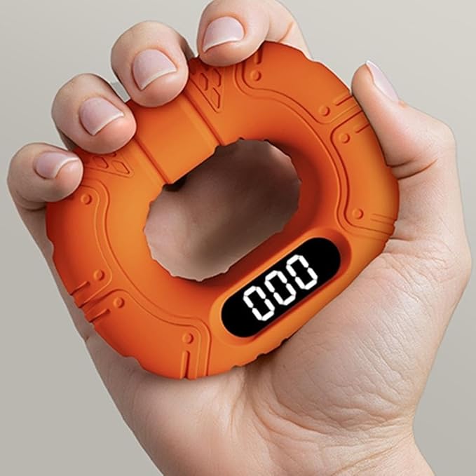 Hand Grip Strengthener with Counting and Pages, Rechargeable Digital Grip Strength Tester, LED Display, Hand Grips Exerciser Equipment for Strength Training-Forearm-Gripper-Finger